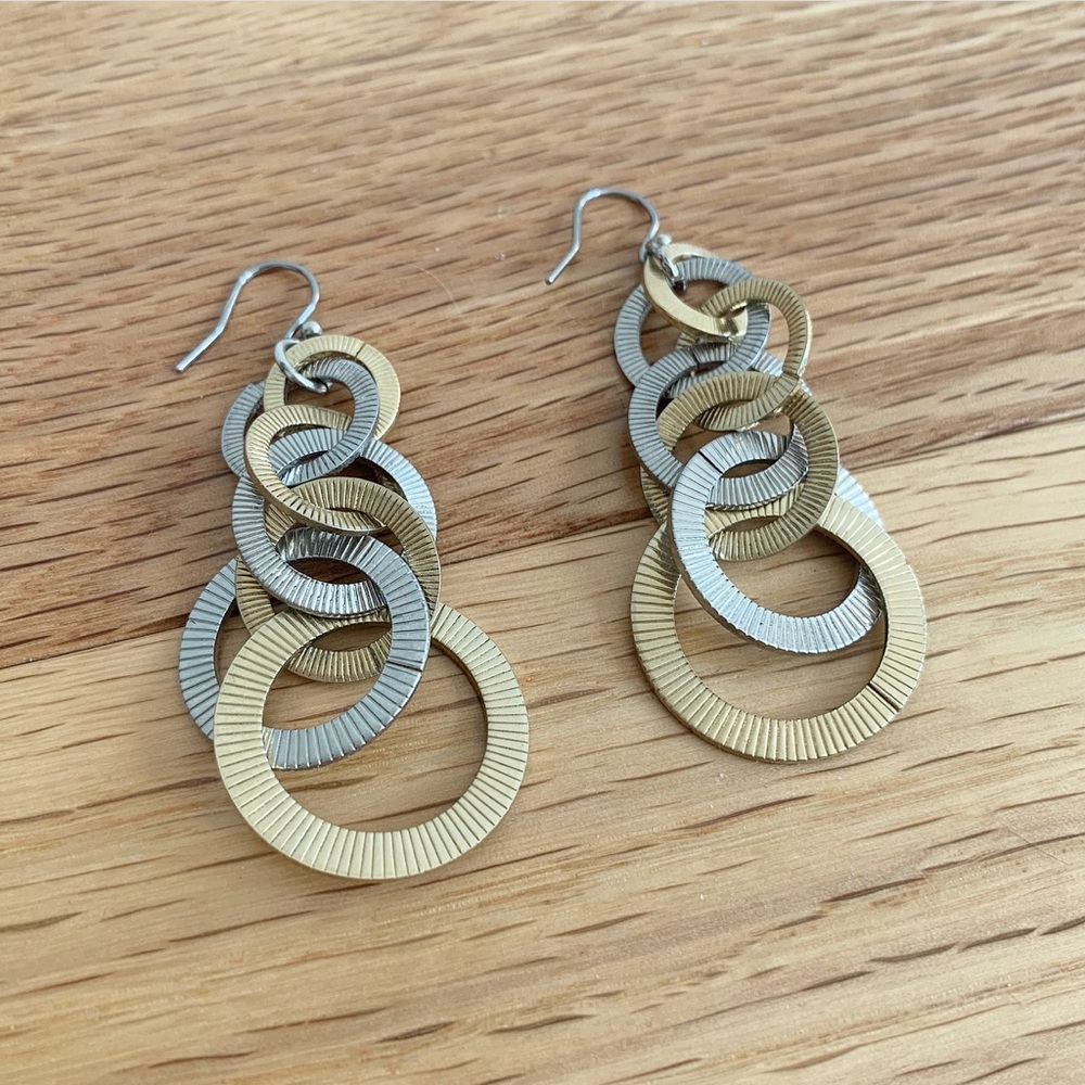 Mexx mixed metal gold silver hoop earrings